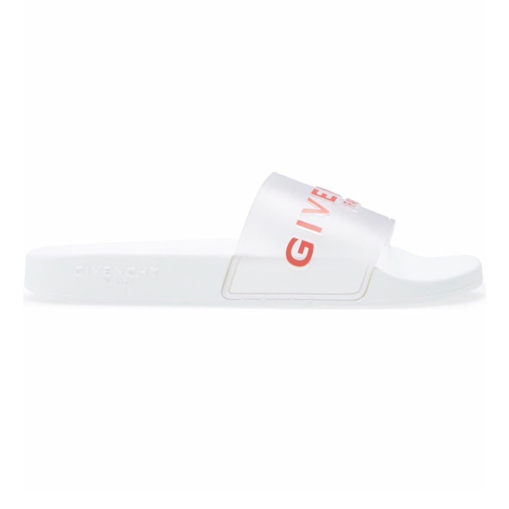 Givenchy Logo Slide Transparent/Red Sandal 40 / 10 - Picture 5 of 6